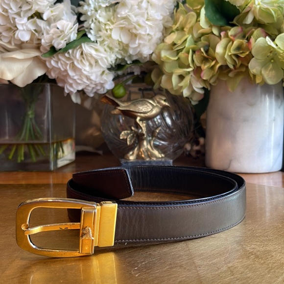 Mark Cross Reversible Brown and Black Leather Belt - Picture 1 of 14